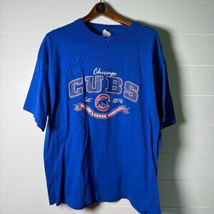 Chicago Cubs Classic Delta Pro Weight T-Shirt 2XL 100% Cotton Royal Blue
